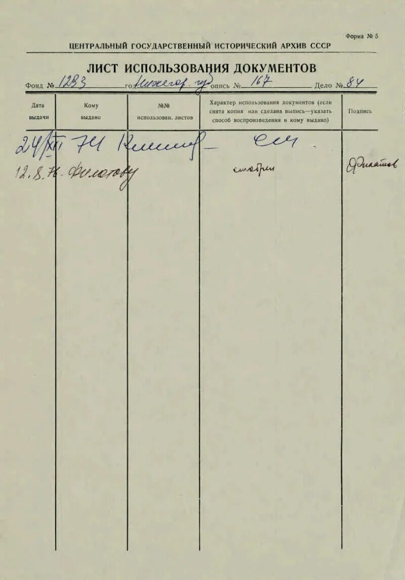 Лист использования документов. Лист фонда. Листы фондов архивов это. Присутственный лист.