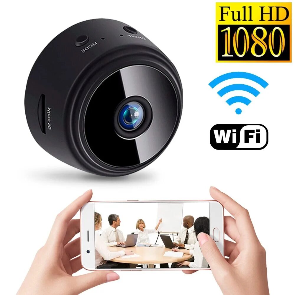 Беспроводная Wi-Fi камера a9 1080 p,. Мини-камера беспроводная WIFI/IP hd1080p. Мини-камера видеонаблюдения a9, 1080p, Wi-Fi, p2p. Wi fi камера видеонаблюдения мини