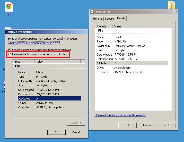 Файл properties. Remove the following properties.