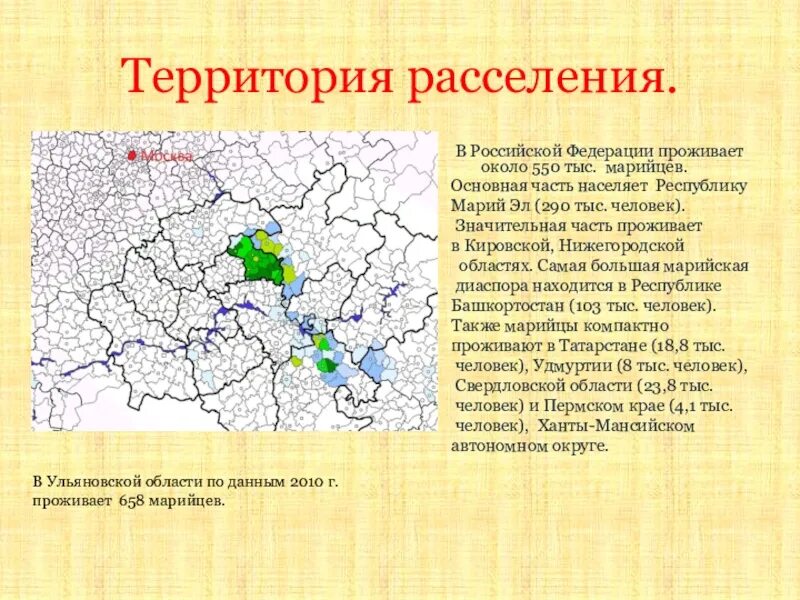 Расселение урала. Расселение населения Кировской области. Карта расселения марийцев по России. Расселение марийцев по территории Марий Эл. Расселение марийцев в Кировской области.