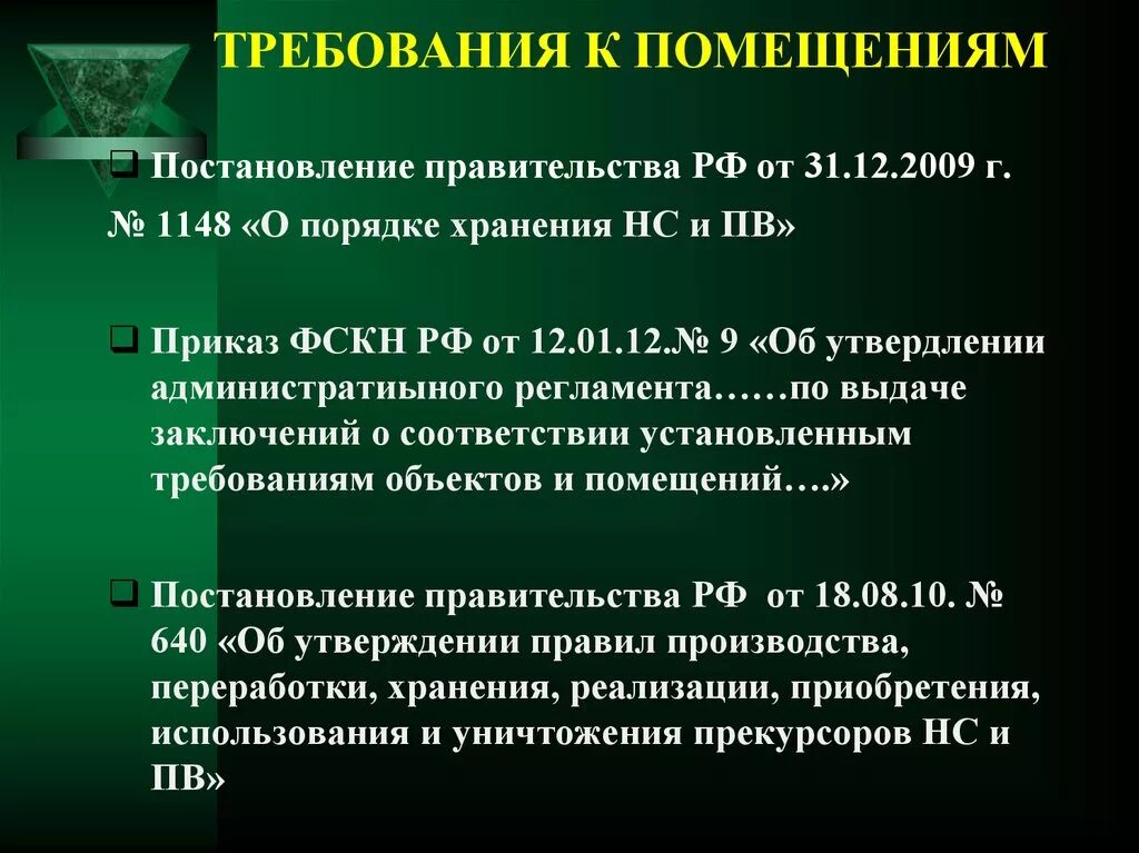 Требования к помещению группы