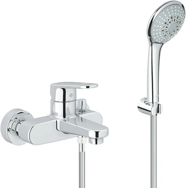 Смеситель для душа 1 2. Grohe Europlus 33547002. Смеситель для ванны Грое с душем. 33547002 Europlus II смеситель однорычажный для ванны с душевым гарнитуром. Смеситель Грох Eurostyle.