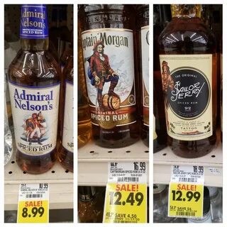 "At my local supermarket, the price of rum goes up as the naval rankin...