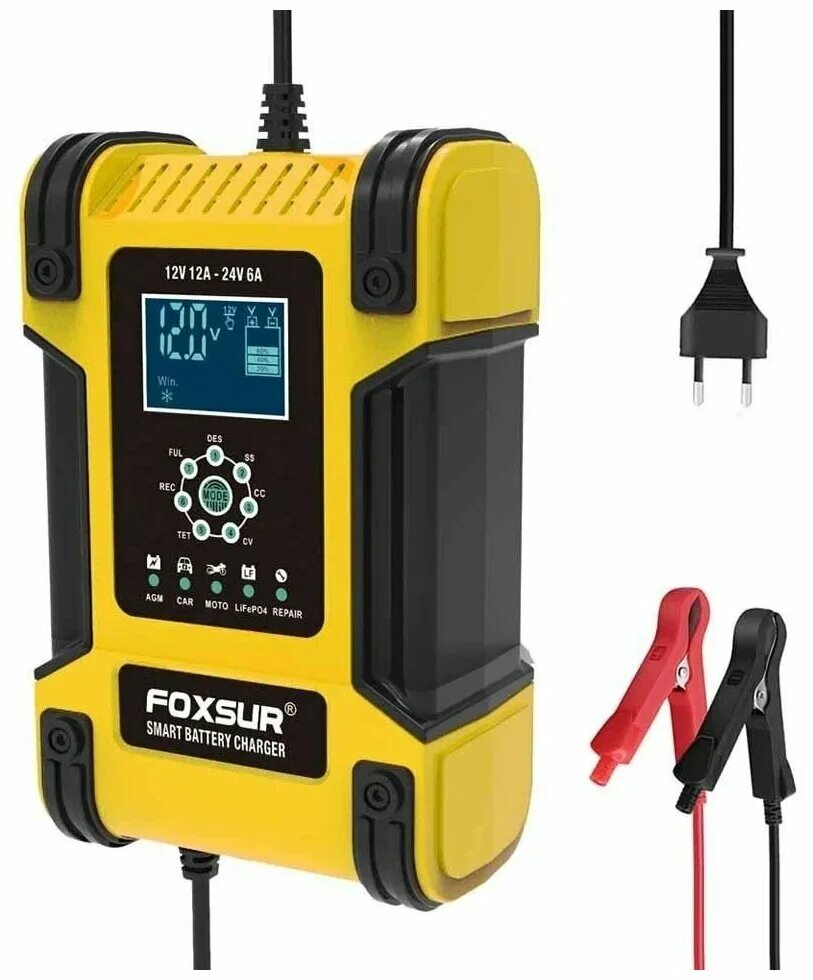 Зарядное foxsur 12v. Зарядное FOXSUR 12 24 В. ЗУ FOXSUR 12v 8a 24v 4a. FOXSUR Repair Charger. Зарядная станция для одновременной зарядки 4 12v АКБ.