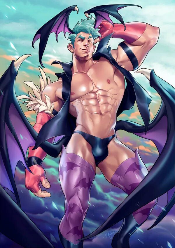 Male comics. Darkstalkers персонажи мужчины. Silverjow Valentine знаки зодиака. Яиц мужчин арт. Morrigan aensland muscular.