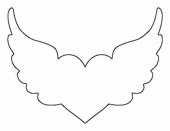 Крылья ангела шаблон для вырезания Angel Wing Templates Printable