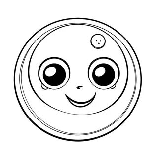 рисунок Страница раскраски капли с большими глазами и контуром глаз эскиза векто