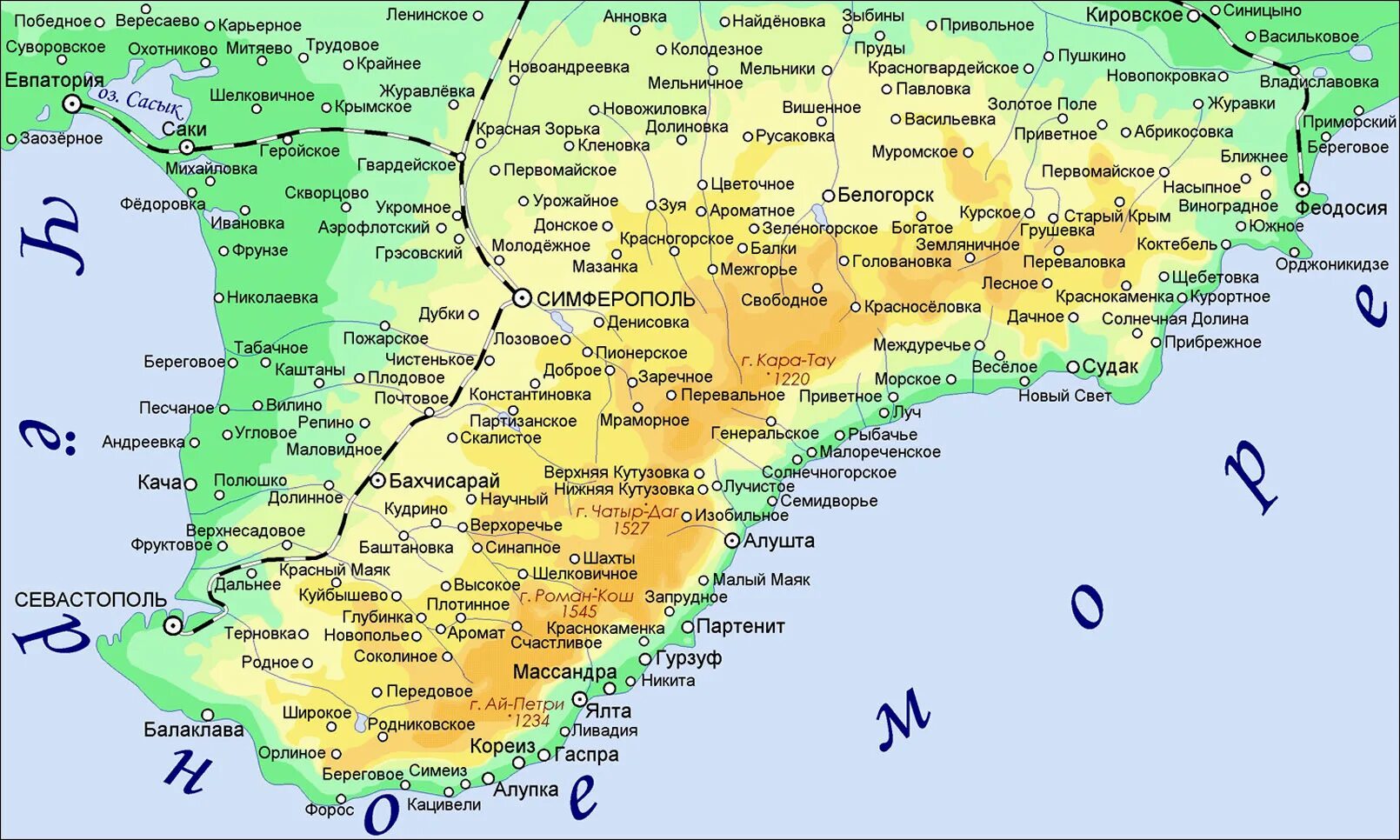Карта Черноморского побережья Крыма с курортами. Подробная карта Крыма побережье черного моря. Крым карта побережья подробная. Крым побережье карта с городами и поселками.