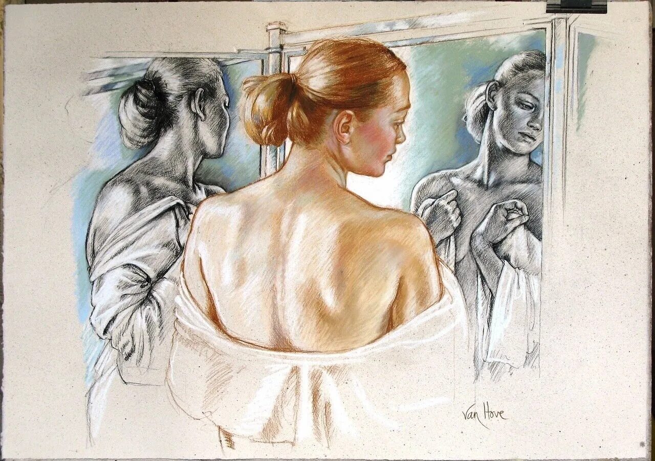 Франсин Ван Хоув девушка зеркало. Франсин Ван Хов картины. Франсин Ван Хоув (род.1942), французская художница. Пастель.. Francine van hove перед зеркалом.