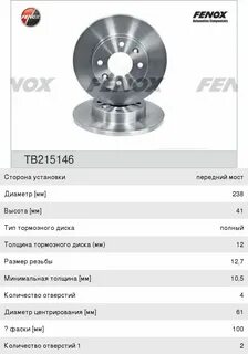 Тормозные диски логан размеры