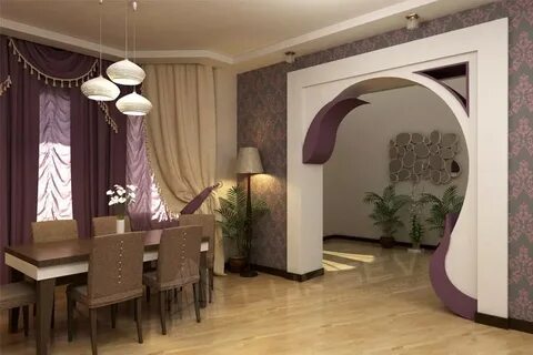 Арка кухня зал