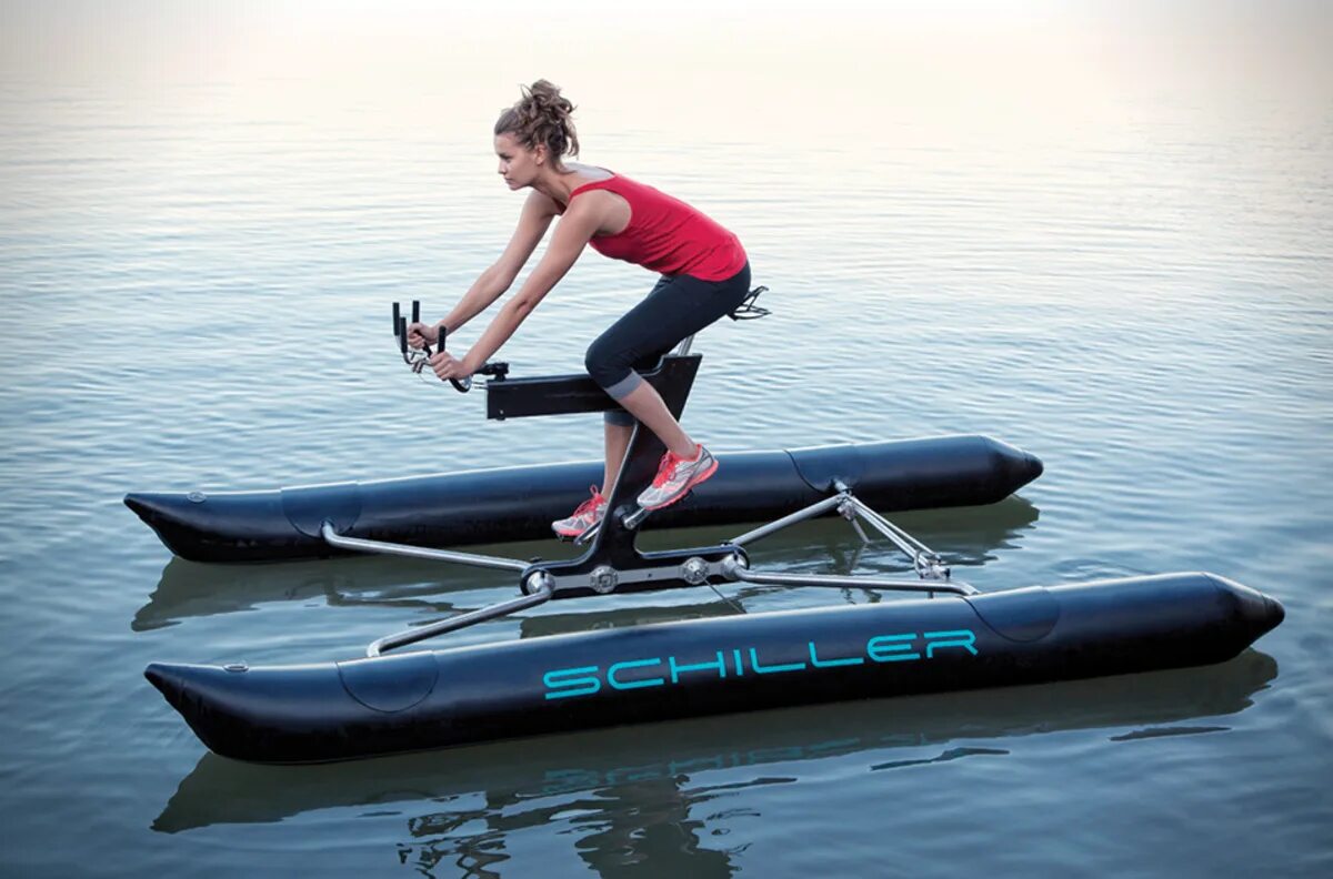 Water bike. Водный велосипед Schiller. Шиллер велокатамаран. Seabike Водный велосипед. Велокатамаран Wave Runner.