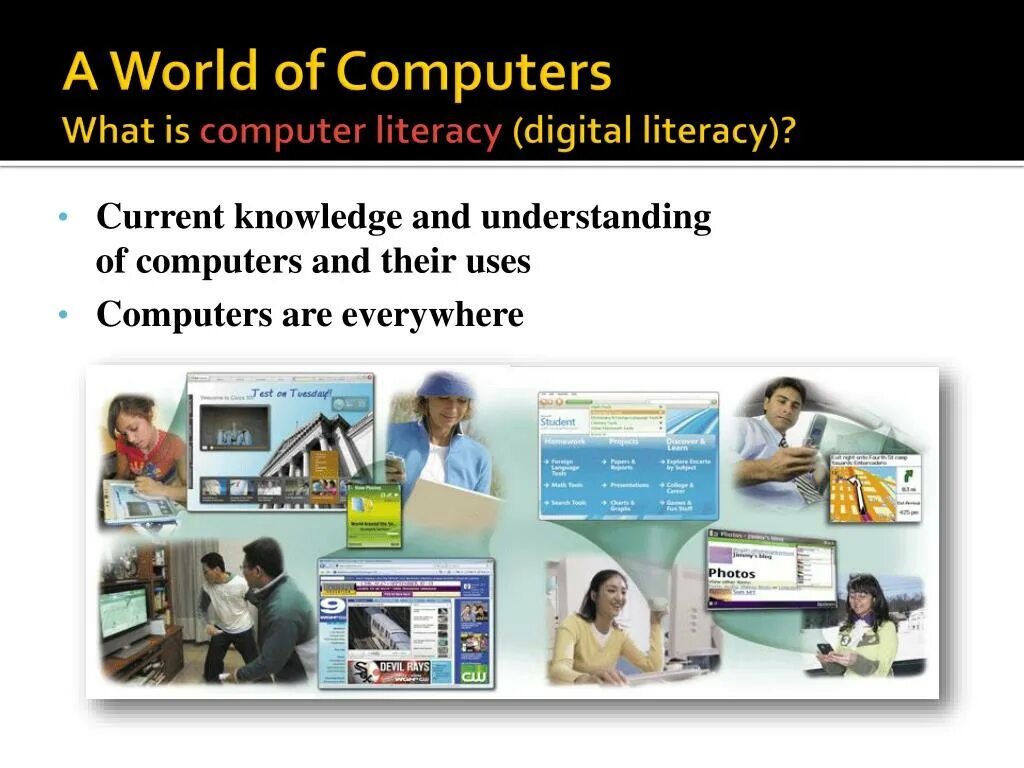 What does a computer literate person mean. Презентация на тему computer literacy.