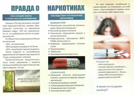 О вреде наркотиков для школьников
