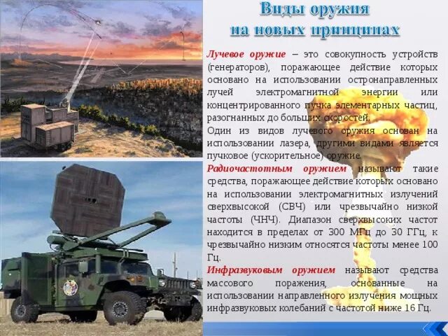 Виды лучевого оружия. Опасности военного характера и присущие им особенности. лучевое оружие совокупность устройств. поражающее действие лучевого оружия. характеристика опасностей военного характера.