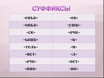 Мыльница суффикс