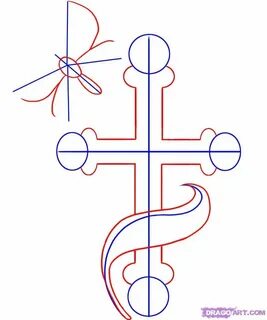 Крещение рисовать крестики