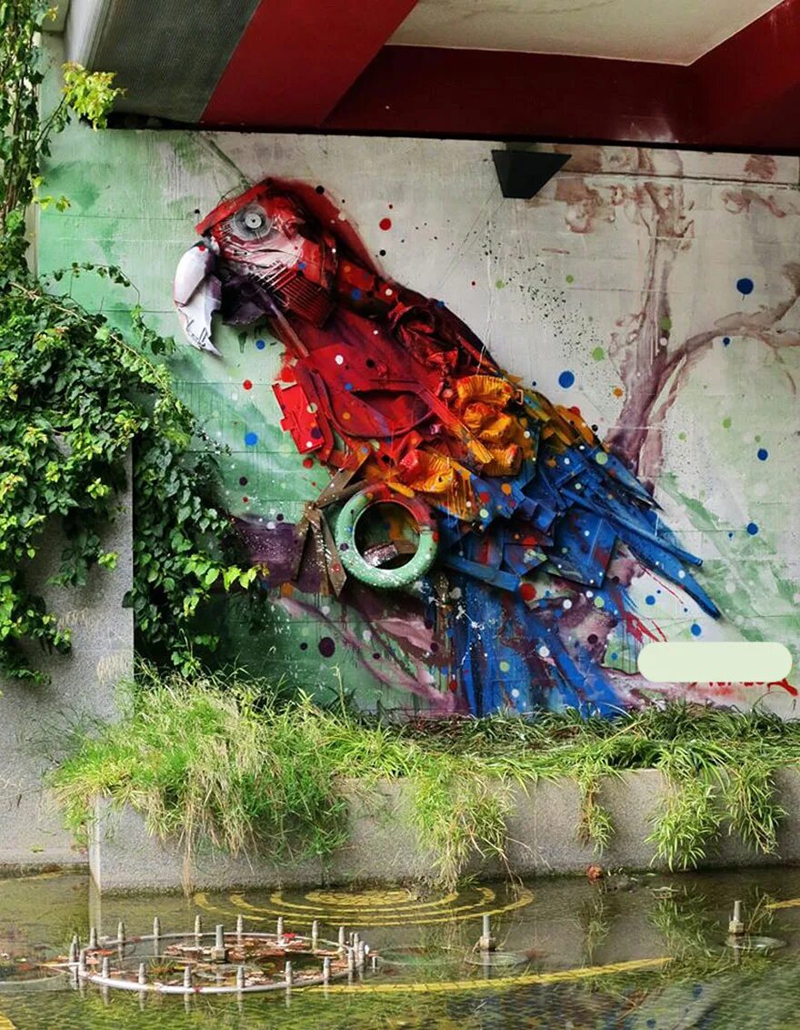 Стрит арт объект. Стрит-арт артура бордало. стрит-арт художник bordalo ii. португальского художника артура бордало. португальский художник - артур бордалло.