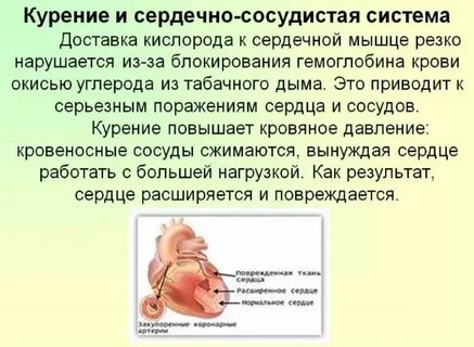 Сердце после курения