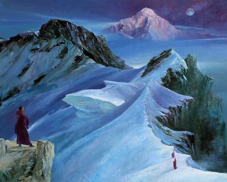 Туристы в живописи. Картины про горе. Гроза в горах рисунок. Горы живопись. Josef thoma пейзаж.