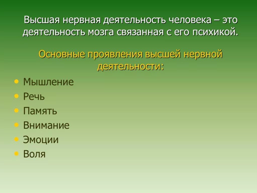 Что лежит в основе нервной деятельности человека. Высшая нервная деятельность человека. Высшая нервная деятельность (ВНД). Специфическую высшую нервную деятельность человека. Функции высшей нервной деятельности человека.