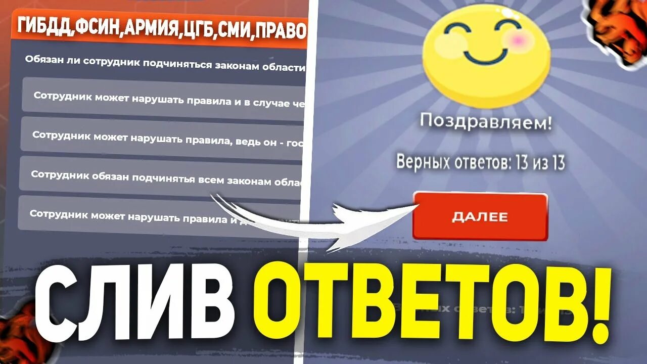 Правильные ответы сми