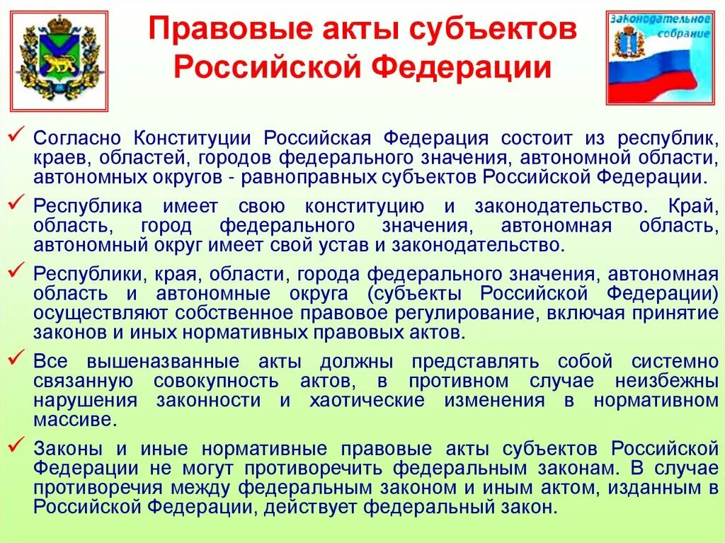 29 4 конституции рф. Правовые документы субъектов Российской Федерации. Акты субъектов Российской Федерации. Нормативные акты субъектов РФ. Нормативные правовые акты субъектов Российской Федерации.