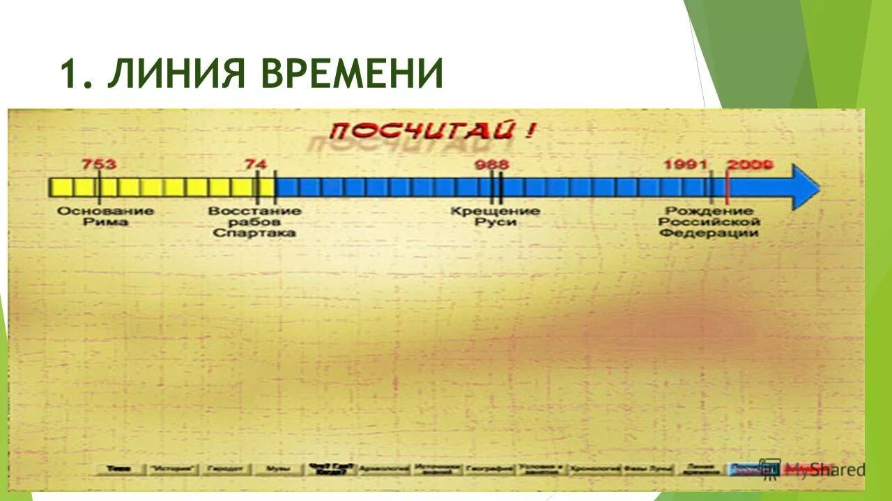 Заполните линию времени и ответьте на вопросы