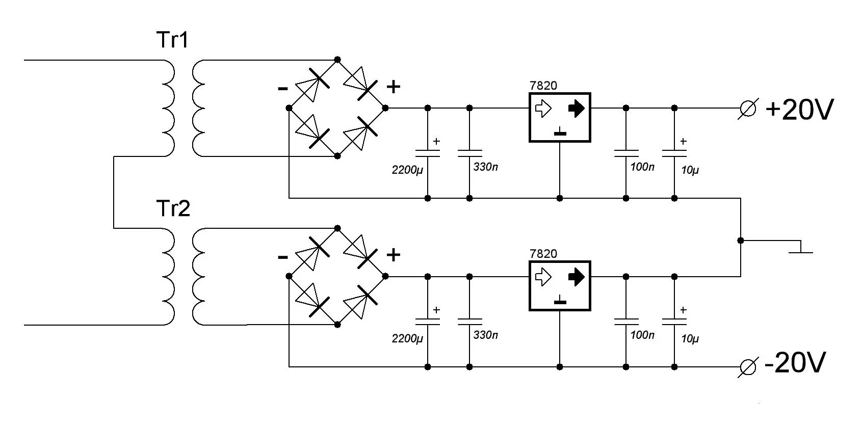 Схема трансформаторного двухполярного блока питания. Tda2050 в блоке питания. Схема трансформаторного блока питания со средней точкой усилителя. Схема трансформаторного стабилизированного блока питания.