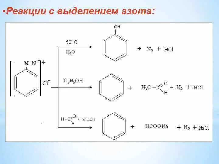 Выделение азота реакция. Граничные структуры анилина. Реакции с выделением азота. Реакция замещения анилина. Окисление анилина на воздухе.