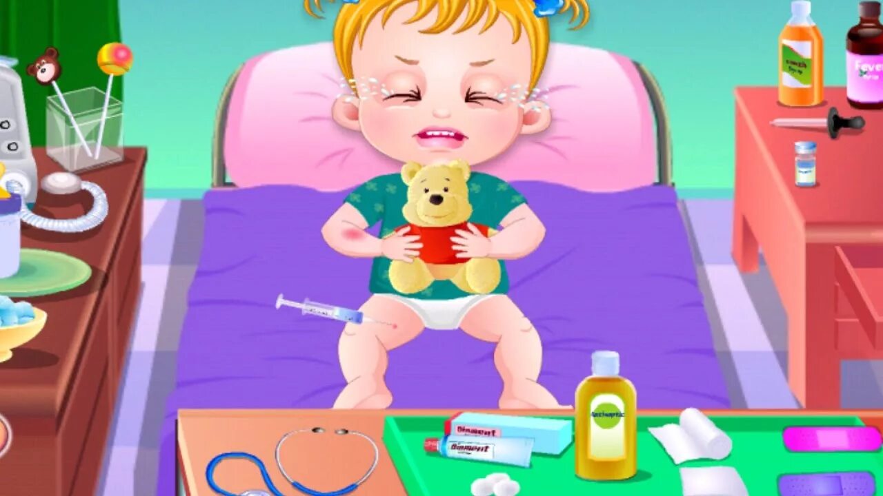 Беби Хейзел. Baby Hazel плачет. Baby Hazel goes sick. Игры Baby Hazel goes sick.