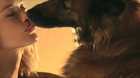 Woman seduces dog