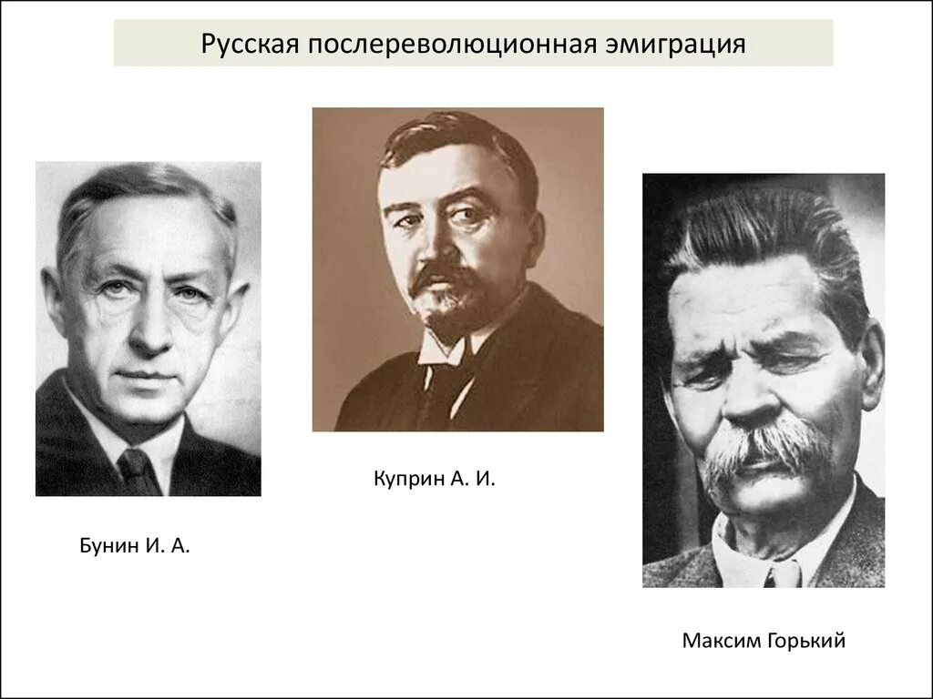 Представители советского общества. Бунин и Горький. Бунин Куприн Горький. Духовная жизнь в 20-е годы 20 века. Портреты интеллигенции.