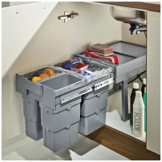 Сегрегатор для модуля 450 мм (2x20L) антрацит, с креплением фасада с доводчиком 