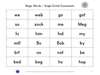 Read words open close