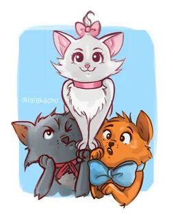 #148248 - safe, artist:art-by-shiela, berlioz (the aristocats), marie (the arist