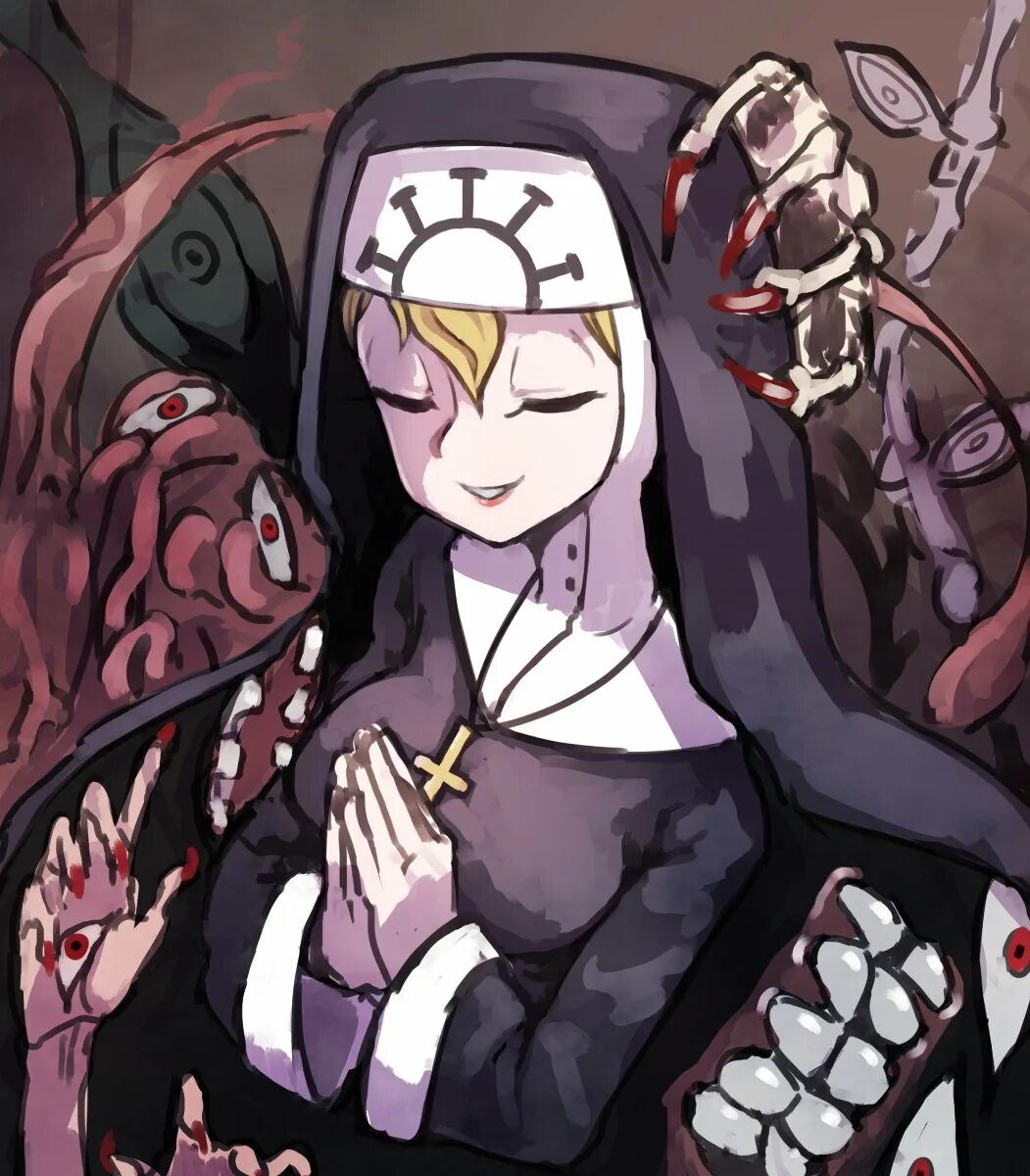 Дабл персонаж. Ересь дабл skullgirls. skullgirls монашка. skullgirls дабл арт.