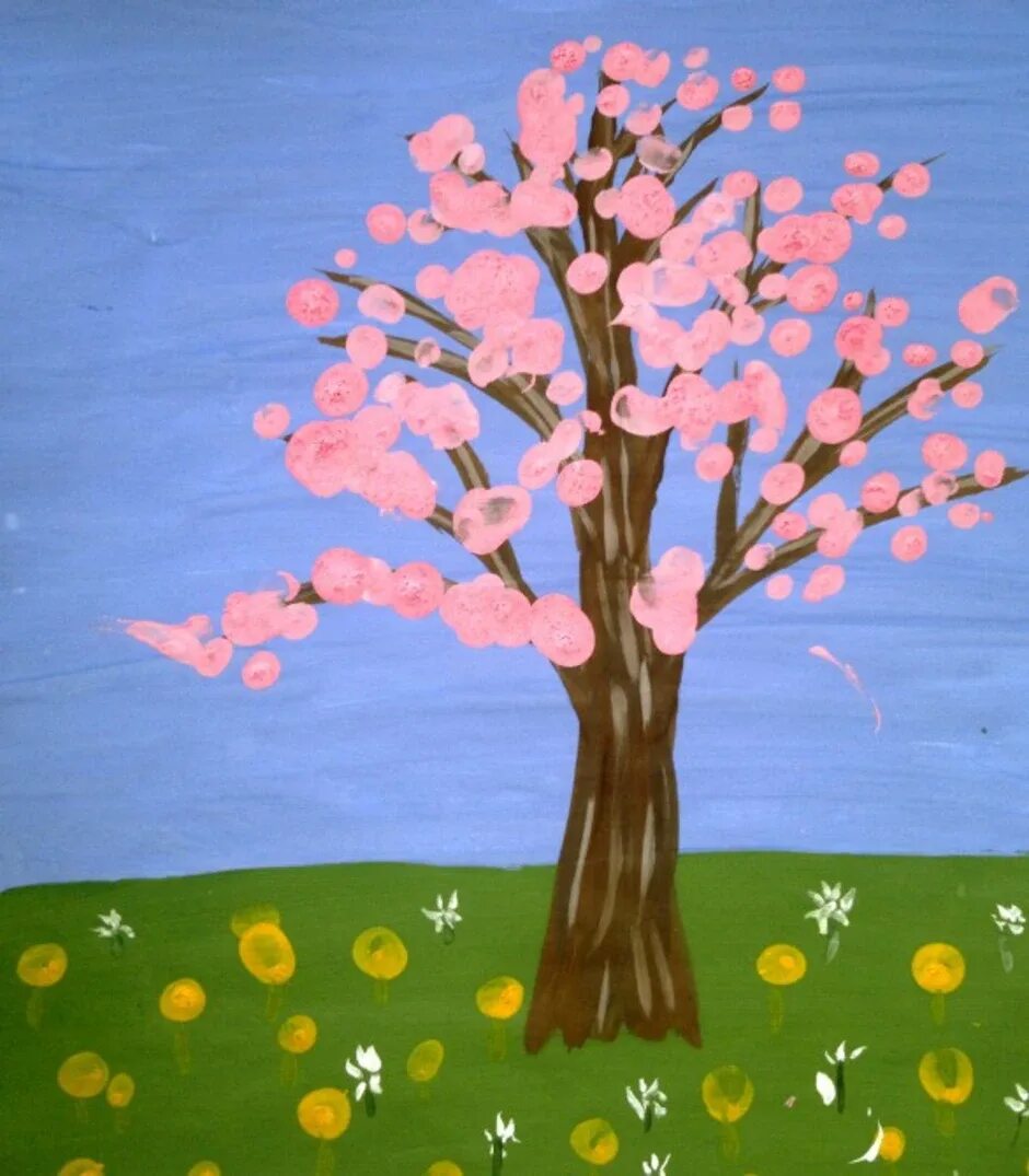 Рисование «деревья в инее» (т. с. Комарова, стр. 91). Рисование цветут сады. Рисование деревья весной. Цветут сады рисование в старшей группе.
