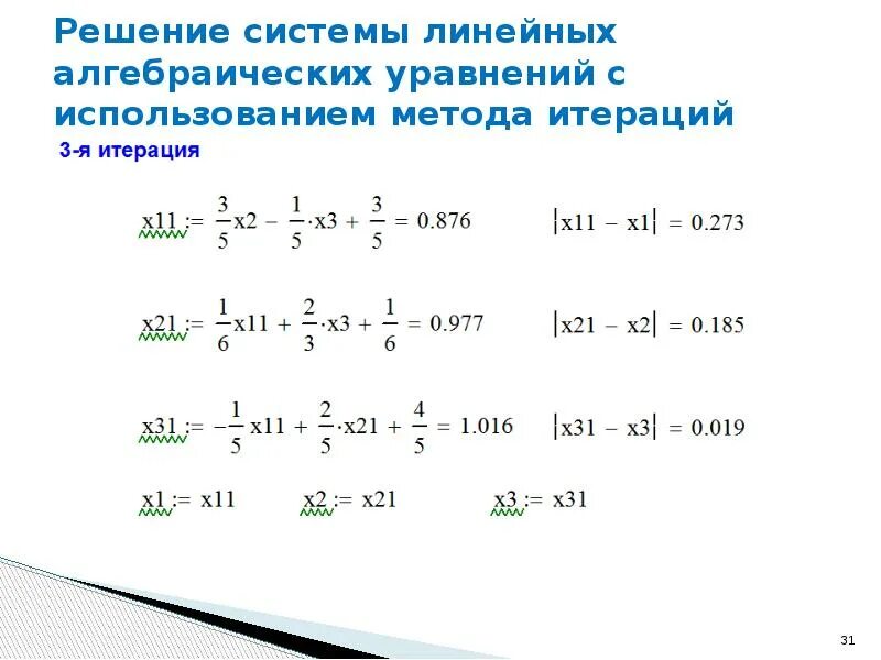 Численные методы линейной алгебры. Метод простой итерации для решения систем линейных уравнений. Решение Слау методом простой итерации. Решения алгебраических уравнений численными методами.. Решение системы методом простых итераций