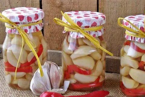 Маринованный чеснок с перцем на зиму