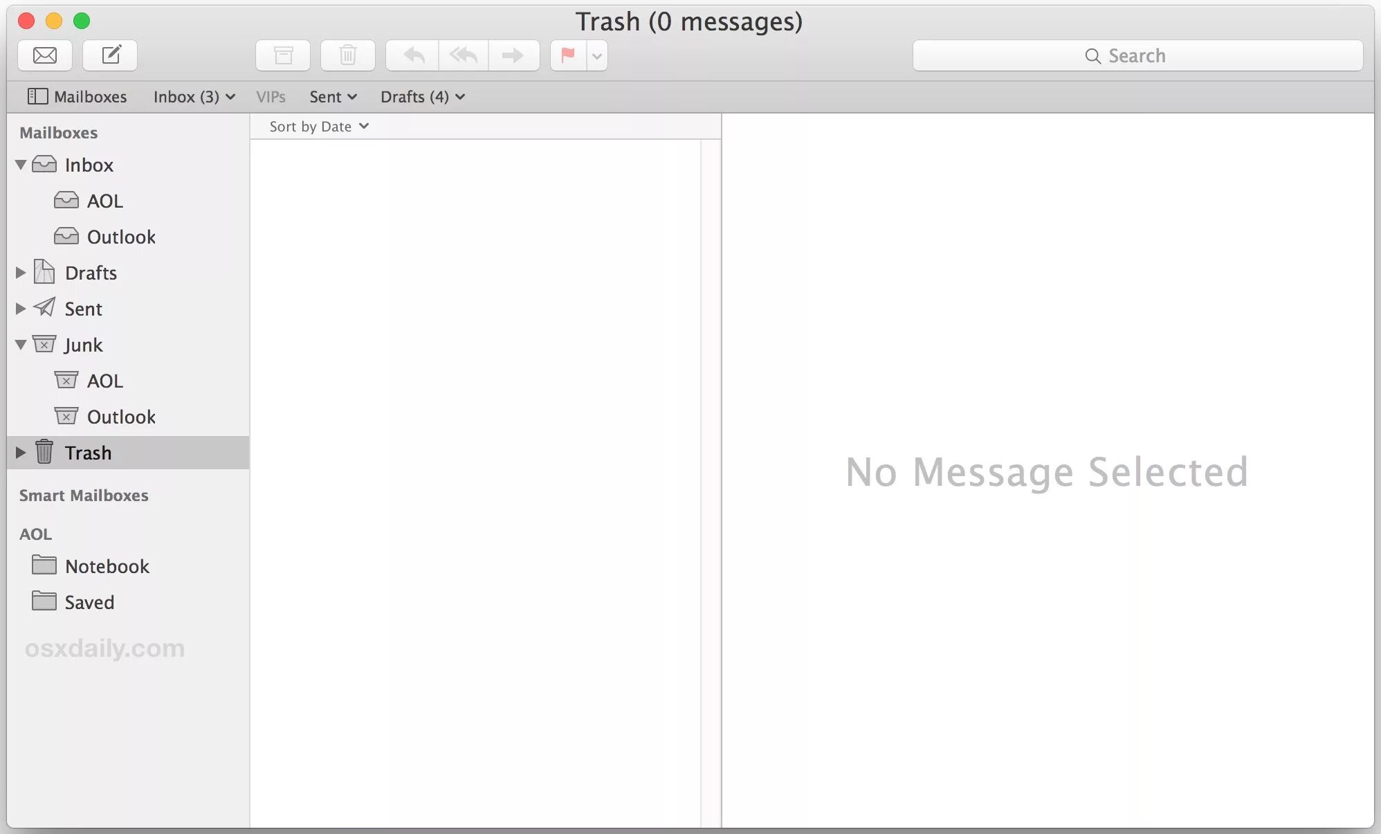 Message select menu