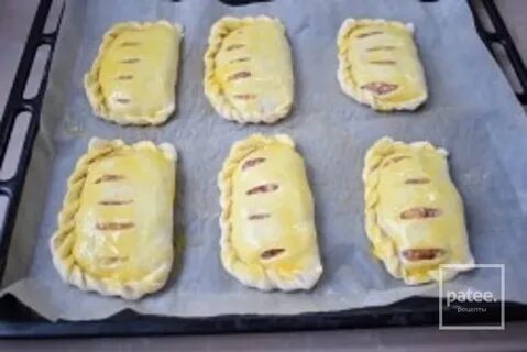 Пирожки с мясом слоеное тесто в духовке