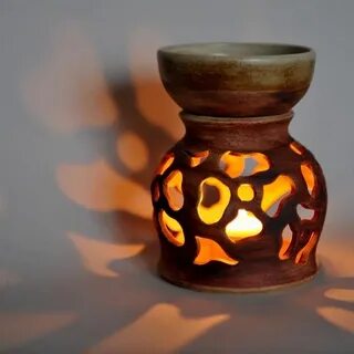 Подсвечник из глины