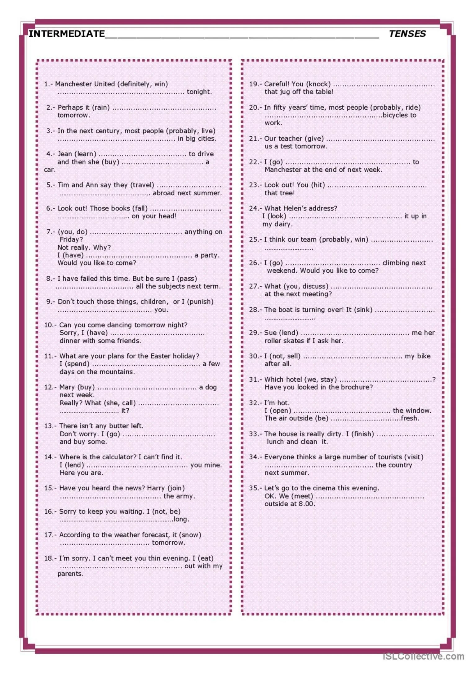 Tenses Intermediate. Grammar Tenses Worksheets Intermediate. Grammar Worksheets Intermediate. Tenses Test Intermediate. Test 2 past tenses