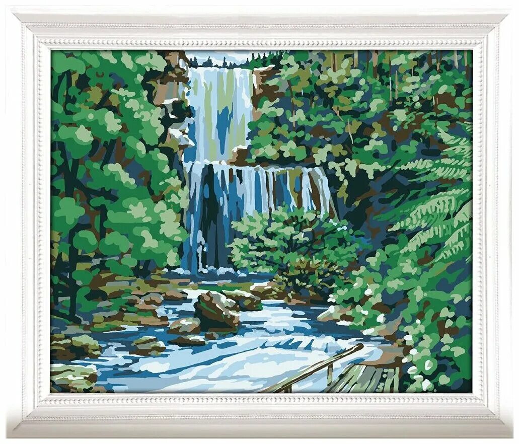 Рисование по номерам природа. Пейзажи виталий потапов. Горный пейзаж с водопадом. Картины по номерам водопады. Картины по номерам водопады.