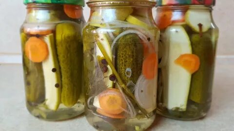 Мариновать огурцы с кабачками на зиму