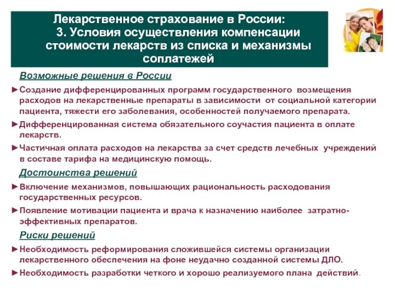 Потребления с назначения врача. Лекарственное страхование. Страхование лекарственного обеспечения. Возмещение расходов на лекарство. Компенсация за лекарства.