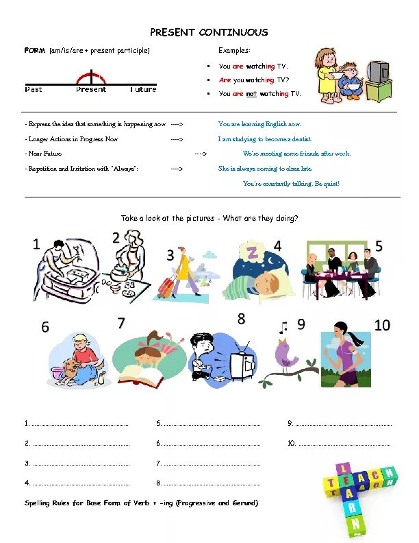 Present continuous past continuous 6 класс. Презент континиус Worksheets. Present Continuous Worksheets. Worksheets for present Continuous. Present Continuous упражнения Worksheets for Kids.