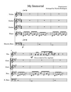 Песня my immortal