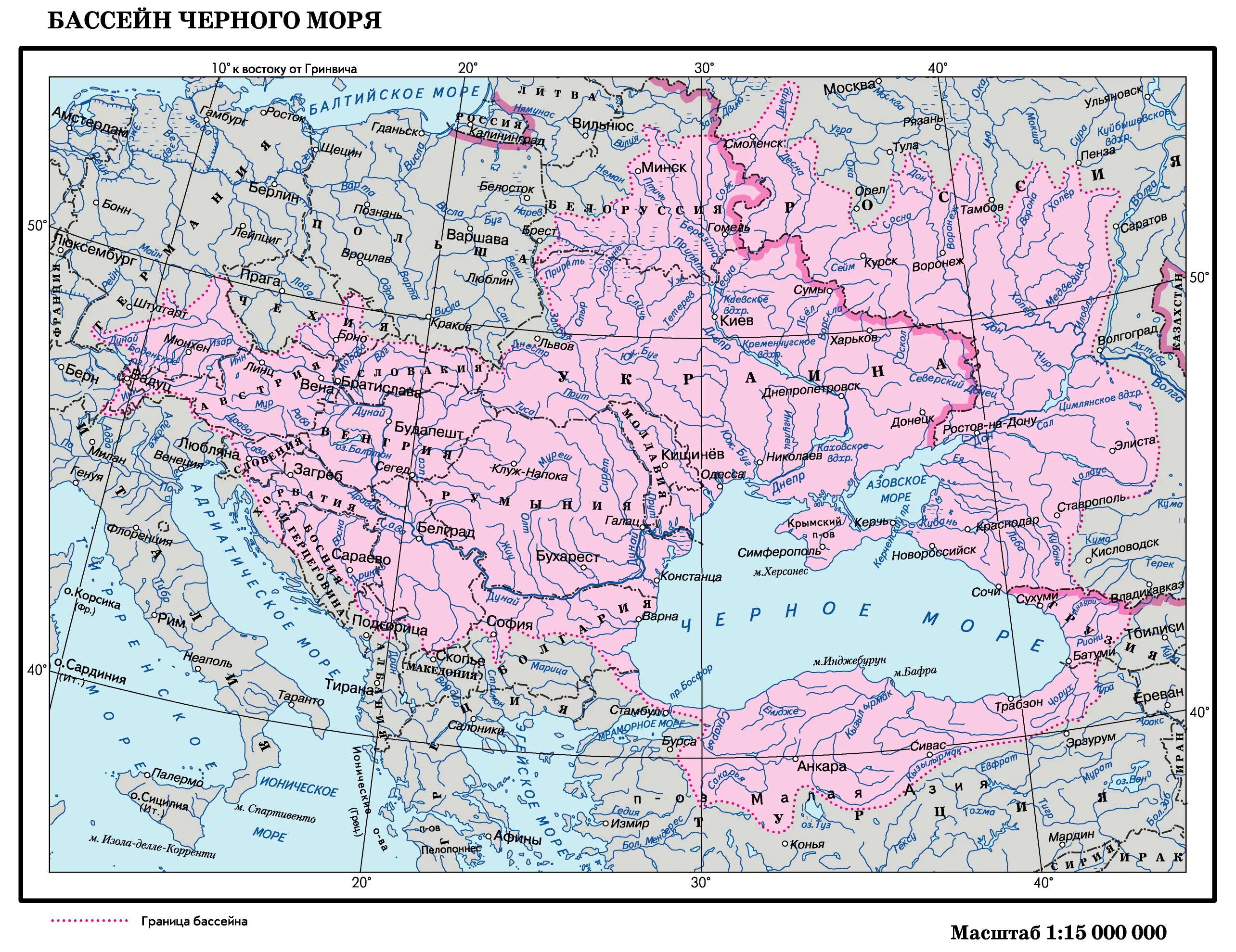 Карта бассейна черного моря. Физическая карта черного моря. Черное море на карте. Чёрное море на карте России.